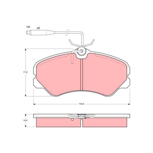 TRW set placute frana,frana disc