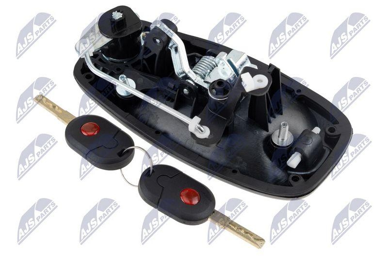 Maner exterior usa Fiat Fiorino 2007-, Qubo 2007-, Citroen Nemo 2007-, Peugeot Bipper 2007-; partea din fata, cu doua chei; 735482258; NTY, aftermarket