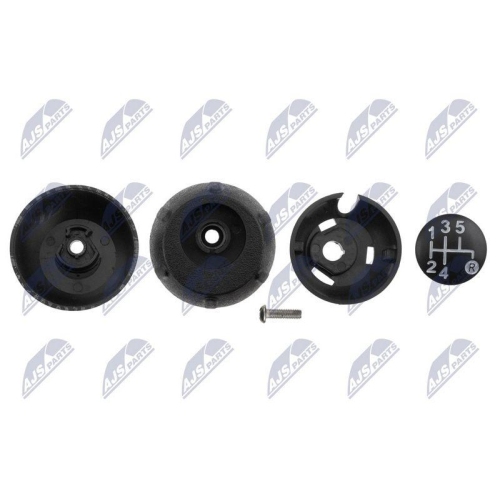 Maner schimbator viteze Fiat 500 2007-, Negru Carbon Fiber Texture-Capac Negru-5 trepte, FT-020