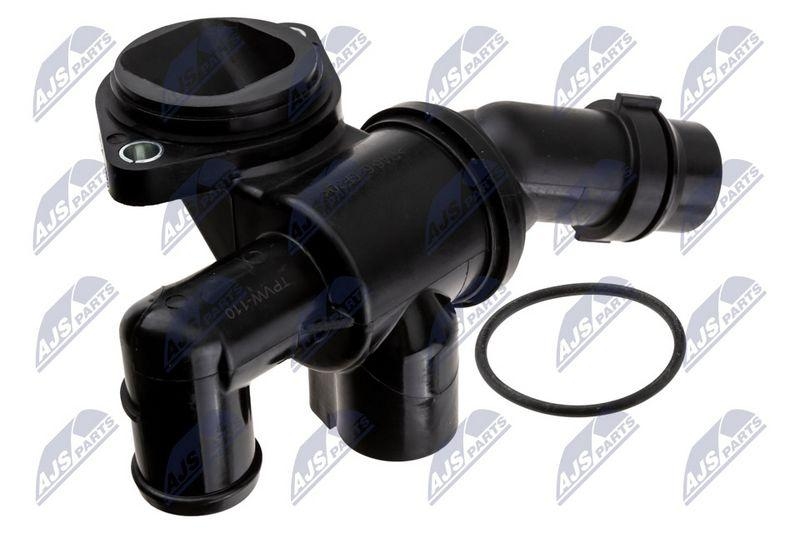 Termostat cu carcasa VW Golf V 2.0 GTI 2006-, VI 2.0 GTI / R 2009-, Polo V 2.0 R 2013-, Scirocco III 2.0 R 2009-, Audi A1 2.0 TFSI 2012-, A3 S3 2012-, A5 1.8 TFSI 2014-, TT 2.0 TTS 2008-, Seat Leon 2.0 CUPRA 2009-; 06F121111H; NTY, aftermarket