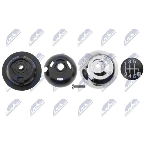 Maner schimbator viteze Fiat 500 Abarth 2007-, Crom Argintiu-Capac Negru-6 trepte, 55344048