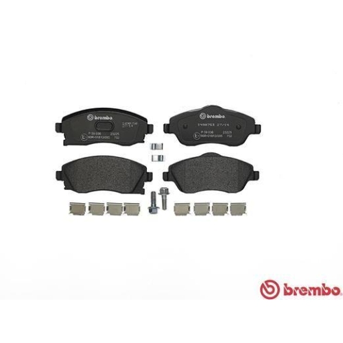 Placute frana Opel Combo 10.01-12.11, Corsa C (X01) 09.00-12.12, Meriva A Mpv (X03) 05.03-05.10, Tigra Twintop (X04) 06.04-12.10, Fata, BREMBO