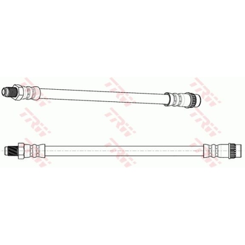 Furtun frana fata TRW, Renault 21, 1989-1997, Clio I, 05.1990-09.1998, Clio I Van / Liftback (S57 ), 01.1991-09.1998, Twingo I (C06 ), 03.1993-10.2012, partea stanga=dreapta, Fata; puntea fata; stanga; dreapta; Sistem de franare : hidraulic