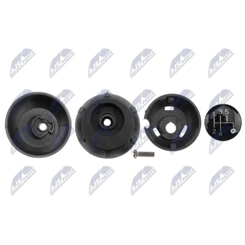 Maner schimbator viteze Fiat 500c Abarth 2007-, Matte Argintiu-Capac Negru, 5 trepte, FT-022