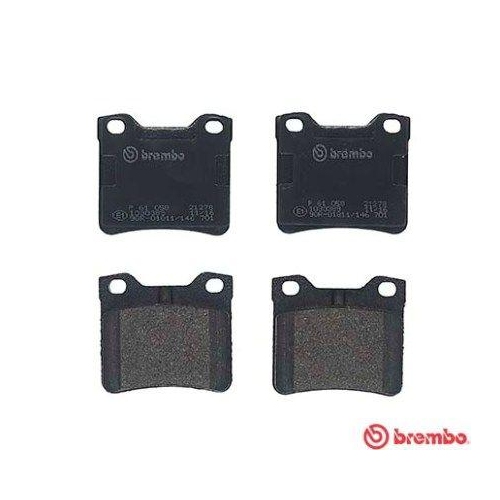 Placute frana Peugeot 406 (8b) 08.95-01.05, 406 Break (8e/F) 10.96-10.04, 406 Coupe (8c) 03.97-02.05, 607 (9d 9u) 01.00-, Spate, BREMBO