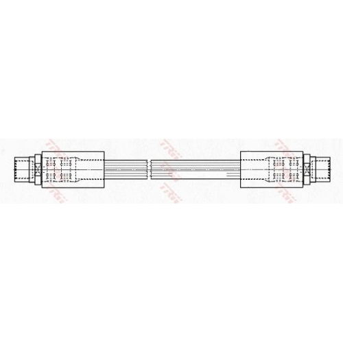 Furtun frana fata TRW, Audi A6 (C6), 04.2004-08.11, A6 Allroad (4fh, C6), 03.06-08.11, A6 Avant (C6), 11.2004-08.11, partea stanga=dreapta, Fata; puntea fata; stanga; dreapta