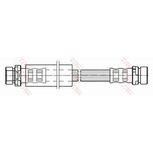 Furtun frana spate TRW, Ford Fiesta V (Jh , Jd ), 11.01-2014, Fiesta V Van, 05.02-12.2010; Mazda 2 (Dy), 02.03-06.07, partea stanga=dreapta, spate; axa spate, ambele parti