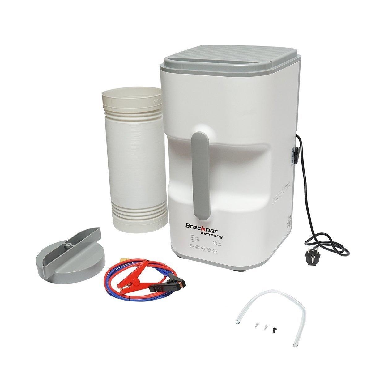 Aparat de aer conditionat portabil 4777 BTU, 600W, 12V-24V-220V cu functie dezumidificare, ventilatie, mod somn, kit instalare inclus Breckner Germany