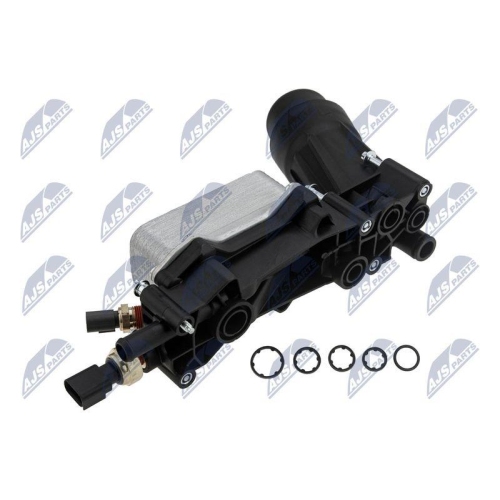 Radiator racire motor cu filtru Jeep Grand Cherokee 3.0, 3.6 2014-, Cherokee 3.2 2014-, Wrangler 3.6 2014-, Dodge Ram 1500 3.0, 3.6, 5.7 2014-, 2 senzori, versiune Plastic, 68105583AF