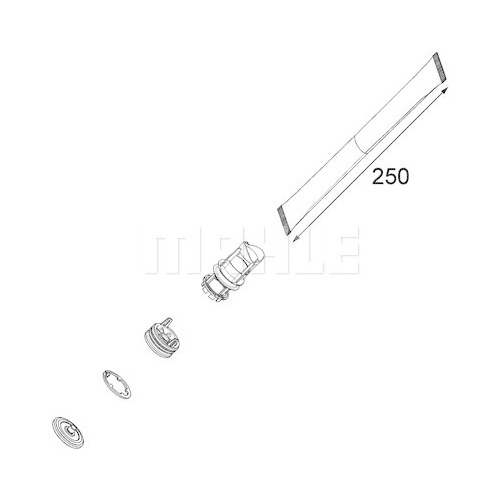 Filtru uscator aer conditionat Volvo S60/V60 2018-, S90/V90 2016-, Xc60 2017-, 35x250mm, MAHLE AD2000P