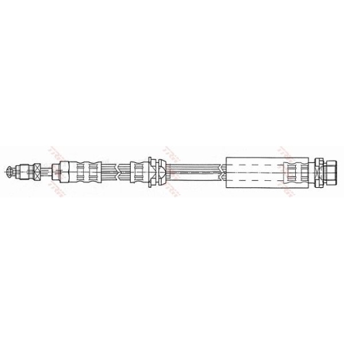 Furtun frana fata TRW, Ford Fiesta V (Jh , Jd ), 11.01-2014, Fiesta V Van, 05.02-12.2010, Fusion (Ju ), 08.2002-12.2012, partea stanga=dreapta, Fata; puntea fata; stanga; dreapta