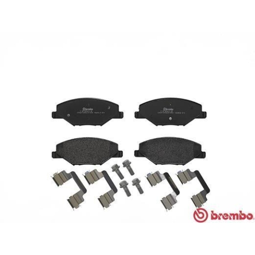 Placute frana Skoda Fabia 2 (542) 12.06-12.14 , Fabia 3 (Nj3) 08.14-06.21 , Fabia 3 Praktik (Nj5) 08.14-12.22, Rapid (Nh3 Nk3 Nk6) 07.12-03.22; Vw Polo 5 Sedan (602 604 612 614) 05.09-, Fata, BREMBO