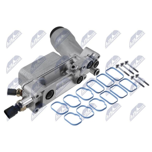 Radiator ulei cu filtru, 2 senzori Chrysler Town&Country 3.6 11-, 200 3.6 11-, 300 3.6 11-, Jeep Grand Cherokee 3.6 11-, Wrangler 3.6 11-, Dodge Journey 3.6 11-, Ram 1500 3.6 13-, 2 senzori, versiune aluminiu, 5184294AE