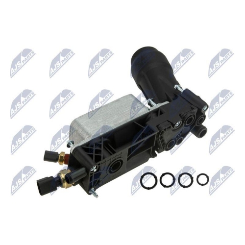 Radiator ulei cu filtru, 2 senzori Chrysler Town&Country 3.6 11-, 200 3.6 11-, 300 3.6 11-, Jeep Grand Cherokee 3.6 11-, Wrangler 3.6 11-, Dodge Journey 3.6 11-, Ram 1500 3.6 13-, 2 senzori, versiune Plastic, 05184294AE