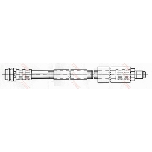Furtun frana fata TRW, Mercedes CLS (C219), 10.2004-02.11, Clasa E (W211), 03.02-03.09, Clasa E (W212), 01.09-12.16, Clasa E T-Model (S211), 02.03-07.09, Clasa S (W220), 09.1998-08.2005, partea stanga=dreapta, Fata; puntea fata; stanga; dreapta
