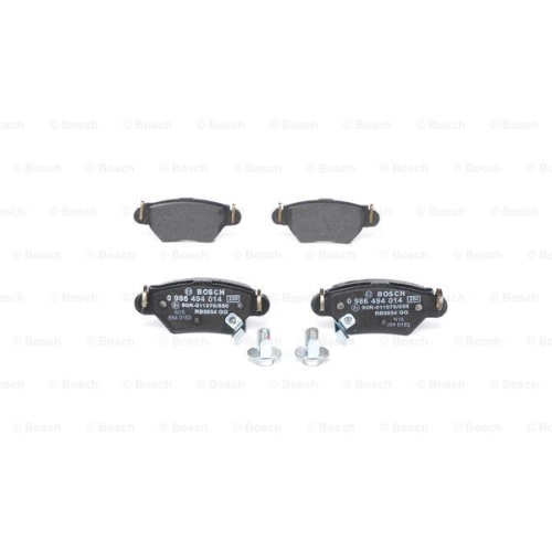 Set placute frana Bosch 0986494014, parte montare : Punte Spate Opel Astra F (Classic/Convertible), Astra G 1998-2009, Zafira A 1999-2005