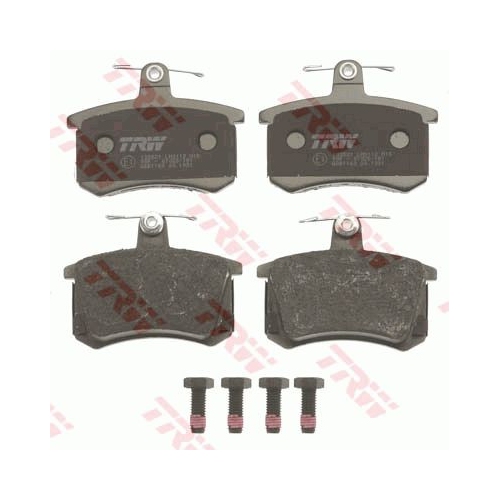 Set placute frana spate Alfa Romeo 145/146 (930), 1994-2000; 155 (167), 1992-1997; 164, 1987-1998, 33, 1983-1994; Spider 1994-2005; Audi 100, 200, 80, 90, A4 B5; A6 C4; A8, Fiat Croma, Punto tempra, Tipo, Dedra, Delta, Thema, VW Golf 1, Passat B5, TRW