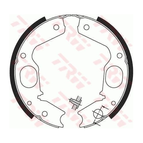 Set saboti frana mana Trw GS8695, parte montare : punte spate