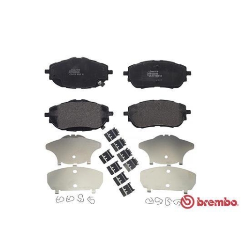 Placute frana Toyota Auris ( E18) 10.12-12.18, Auris Estate ( E18) 07.13-12.18, Corolla Saloon ( E18 Zre1) 06.13-02.21, Corolla Sedan ( E15) 10.06-12.18, Fata, BREMBO