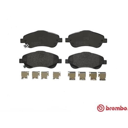 Placute frana Toyota Avensis ( T25) 04.03-11.08, Avensis Estate ( T25) 04.03-11.08, Avensis Sedan ( T25) 01.03-11.08, Corolla Verso (Zer Zze12 R1) 03.04-10.09, Fata, BREMBO