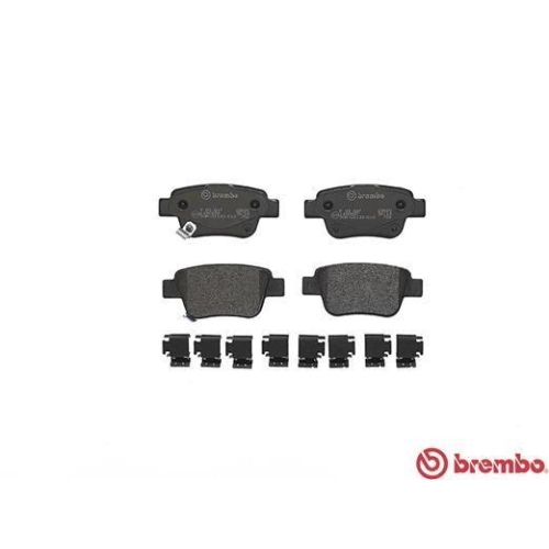 Placute frana Toyota Avensis ( T25) 04.03-11.08, Avensis Estate ( T25) 04.03-11.08, Avensis Sedan ( T25) 01.03-11.08, Corolla Verso (Zer Zze12 R1) 03.04-10.09, Previa 3 ( R2 R5) 10.05-, Spate, BREMBO