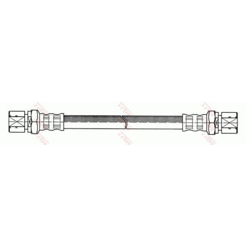 Furtun frana Daewoo Cielo, Espero, Nexia; Opel Astra F (T92), Calibra A (C89), Combo (71), Corsa A (S83), Corsa B (S93), Omega A (V87), Omega B (V94), Tigra (S93), Vectra A (J89), Vectra B (J96); Saab 9-5 (YS3E), punte spate, Stanga=Dreapta, TRW