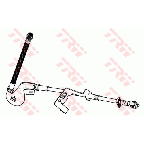 Furtun frana fata TRW, Citroen C5, 2008-, C6, 09.2005-12.2012; Peugeot 407, 02.2004-12.11, 407 Cupe, 10.05-, 407 Sw, 05.2004-12.11, partea stanga, Fata; puntea fata; stanga