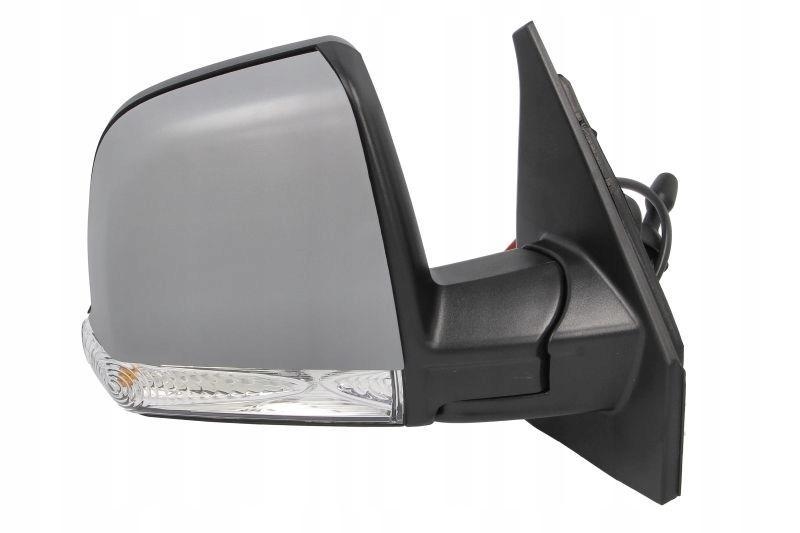 Oglinda usa exterioara FIAT DOBLO (263), 01.2015-, View Max, partea dreapta, regl. manuala; carcasa grunduita; sticla convexa; Senzor de temperatura; 8 gauri / 4 pini; cu semnalizare