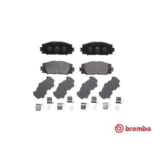 Placute frana Toyota Yaris ( P13) 12.10-06.20, Yaris ( P9) 01.05-12.14, Yaris / Vios Sedan ( P9) 08.05-12.13, Yaris Box / Liftback ( P13) 10.12-06.20, Fata, BREMBO