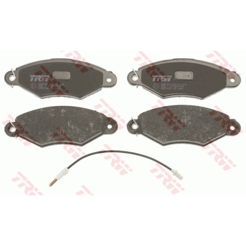 Set placute frana punte fata Peugeot 306 1993-2003, Clio II, 1998-2012, Kangoo 1997-2008; Kubistar 2003-2008, Thalia 1 1998-; marca TRW