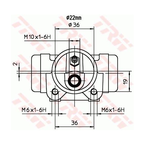 Cilindru receptor frana Ford Transit Autobus, Transit Box, Transit Bus, Transit, Transit Platform/Chassis, Transit Tourneo Bus; Nissan Terrano 2, Spate, TRW