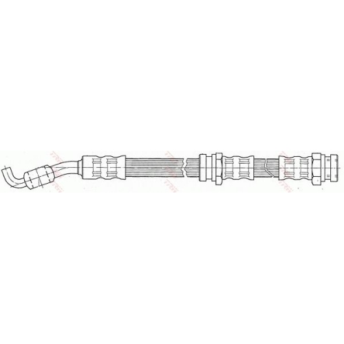 Furtun frana spate TRW, Mazda 323 F, 1994-2004, 323 S Vi (Bj), 05.1998-2004, 626 V, 1997-2002, Premacy (Cp), 1999-2005, Xedos 6 (Ca), 1992-1999, partea stanga=dreapta, spate; puntea spate; stanga; dreapta; Sistem de franare : hidraulic