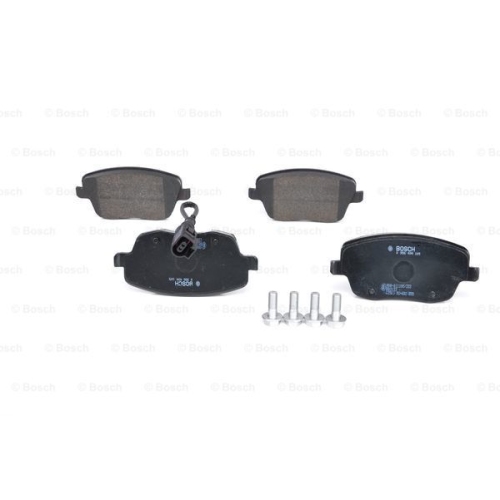 Set placute frana Bosch 0986494105, parte montare : Punte Fata, Seat Ibiza 6L, 2002-2008; Skoda Fabia 1999-2015; Praktik, Roomster 2006-; VW Polo 9N, 2001-2009