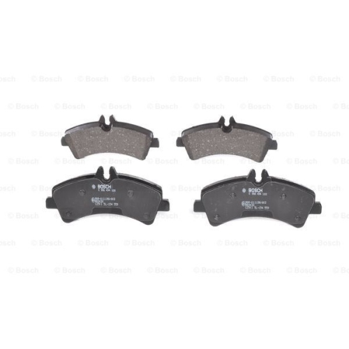 Set placute frana punte spate Mercedes Sprinter (W906), 06.2006-2018; VW Crafter (2E), 2005-2017; marca Bosch 0986494122, parte montare : Punte Spate