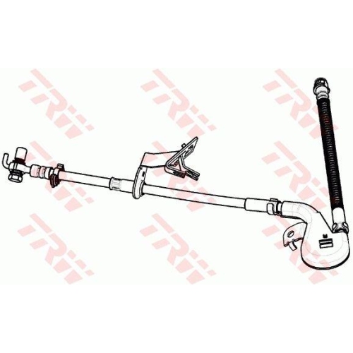 Furtun frana Citroen C5 3 (Rd) 02.08-05.17, C6 (Td) 09.05-12.12; Peugeot 407 (6d) 02.04-12.11, Fata, Dreapta, TRW