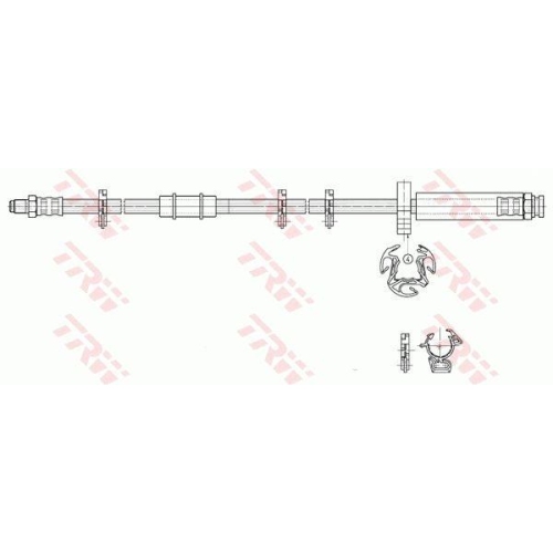 Furtun frana Citroen Jumper (230L), Fiat Ducato (230), Peugeot Boxer (230L), punte fata, Stanga=Dreapta, TRW
