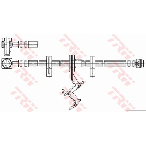 Furtun frana fata TRW, Mercedes Clasa M (W163), 02.1998-07.2005, partea stanga, Fata; puntea fata; stanga; Tip frina : frane disc; Sistem de franare : hidraulic