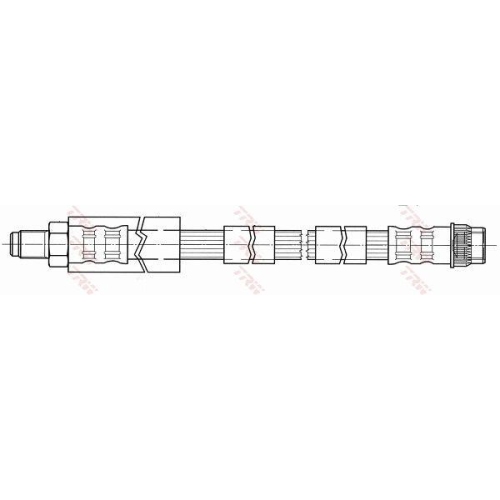 Furtun frana Citroen C4 Coupe (La ), C4 1 (Lc ), C4 1 Box / Liftback (Lr ), C4 1 Sedan, C4 2 (Nc ); Peugeot 307 (3a/C), 307 Break (3e), 307 Cc (3b), 307 Sw (3h), 307 Sw Box / Estate (3e , punte fata, TRW