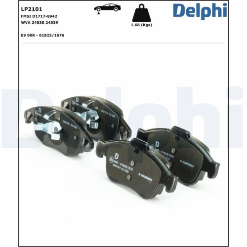 DELPHI set placute de frana,frana de parcare cu disc