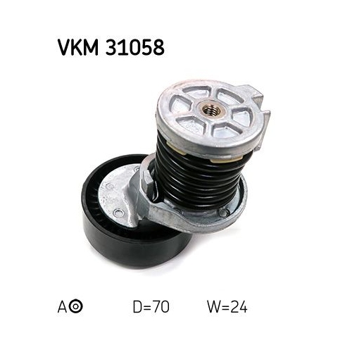 Rola intinzator curea transmisie Audi A3 (8P), A4 (8E), Q5 (8RB); Seat Ibiza 3 (6L), Altea (5P), Ibiza 4 (6J), Toledo 4 (KG3); Skoda Fabia 1 (6Y), Yeti (5L); VW Polo 4 (9N), Passat B6 (1K), Golf Plus (5M), SKF, 038903315AD