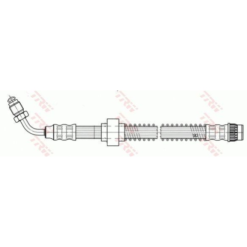 Furtun frana Nissan Interstar (X70), Opel Movano A (X70), Renault Master 2 (JD), punte fata, Stanga=Dreapta, TRW