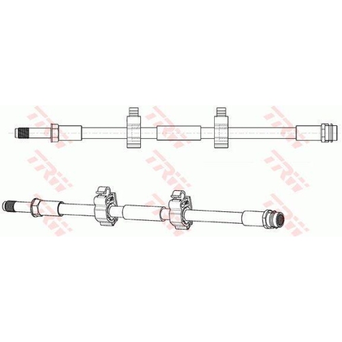 Furtun frana Vw Multivan T5 (7hm, Transporter T5 Box (7ha, Transporter T5 Bus (7hb, punte spate, Dreapta, TRW
