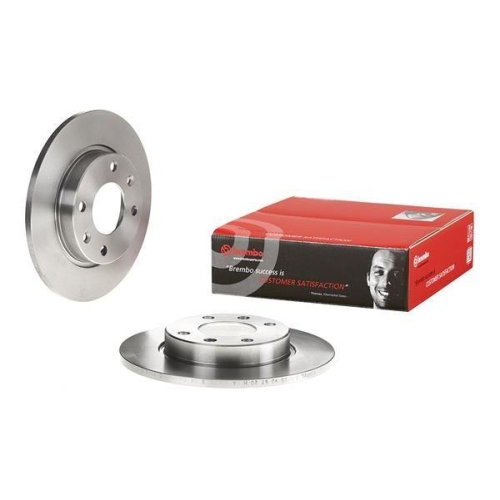 Set discuri frana Citroen: C15 (Vd), Saxo (S0), ZX (N2); Peugeot: 106 1 (1a), 205 1 (741a/C), 206 (2a/C), 306 (7b), 405 1 (15b)., punte fata, 247x10, plin, BREMBO