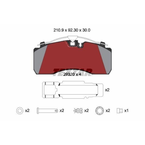 TEXTAR set placute frana,frana disc