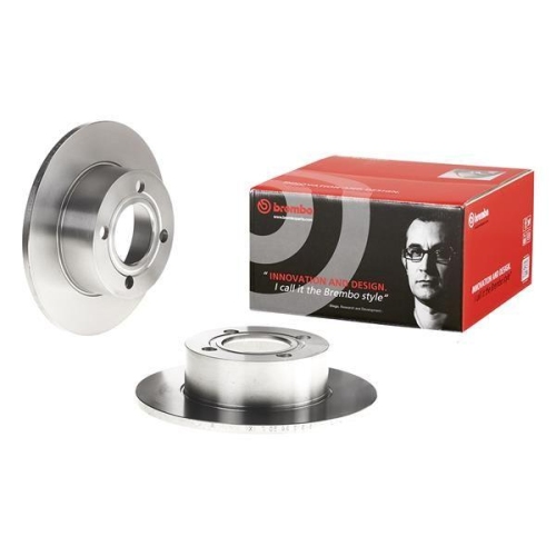 Set disc frana Audi 100 C3 08.82-11.90, 80 B3 06.86-10.91, 80 B4 09.91-01.96, 90 B2 (813 814 853) 08.84-07.88, 90 B3 (893 894 8a2) 04.87-09.91, Cabriolet B3 (8g7) 05.91-08.00, Coupe B3 (89 8b3) 10.88-12.96, Spate, 245X10mm, plin, BREMBO