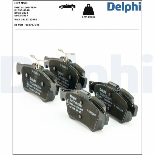 DELPHI set placute frana,frana disc