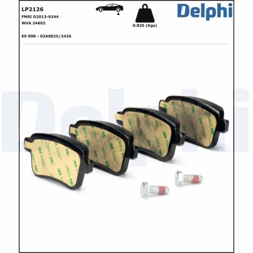 DELPHI set placute frana,frana disc
