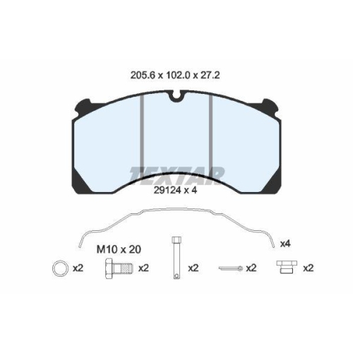 TEXTAR set placute frana,frana disc