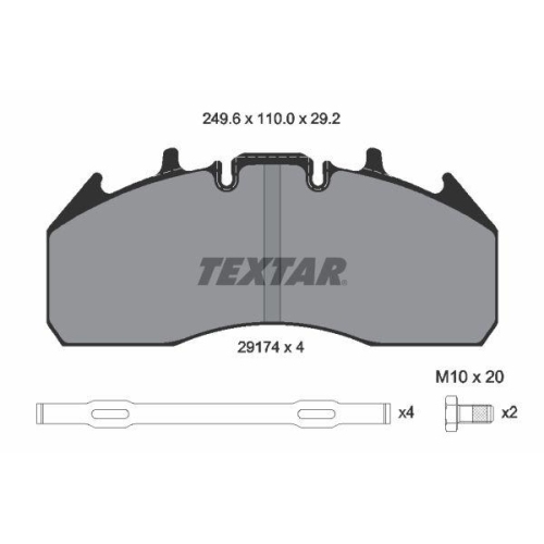 TEXTAR set placute frana,frana disc