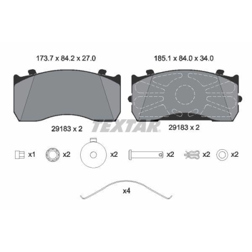 TEXTAR set placute frana,frana disc
